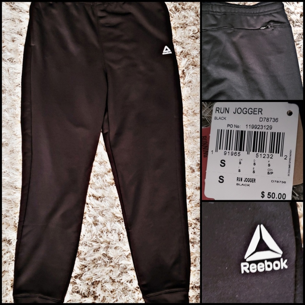 BNWT Reebok Black Jogger Pants Size S